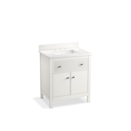 Kohler 30 in. Bathroom Vanity Cabinet With Sink And Quartz Top in White 35019-0